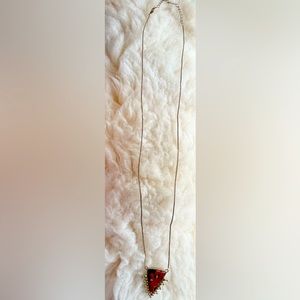 Red coral tribal pendant